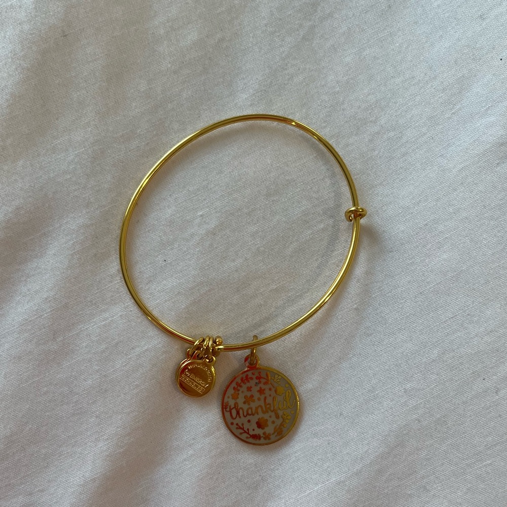 Alex and Ani Gold Thankful Bracelet